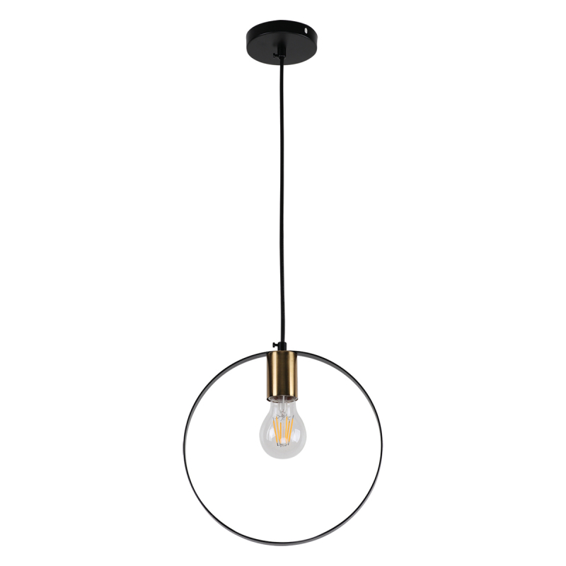 Φωτιστικό Οροφής Μονόφωτο Homelighting Hoop 77-8174 Black/Brass