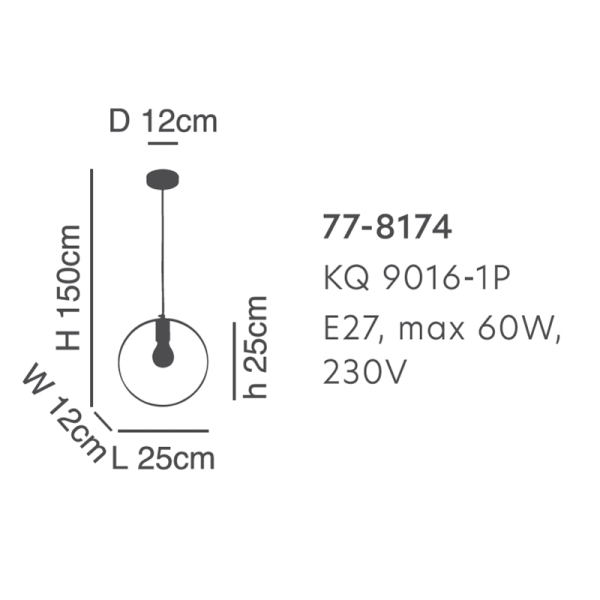 Φωτιστικό Οροφής Μονόφωτο Homelighting Hoop 77-8174 Black/Brass