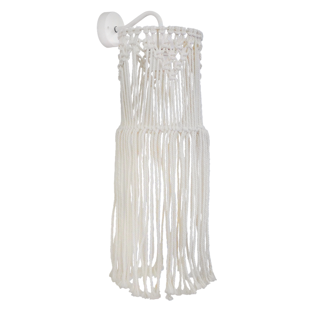 Απλίκα Τοίχου Heronia Macrame 01 Handmade 31-1086 Rope/White