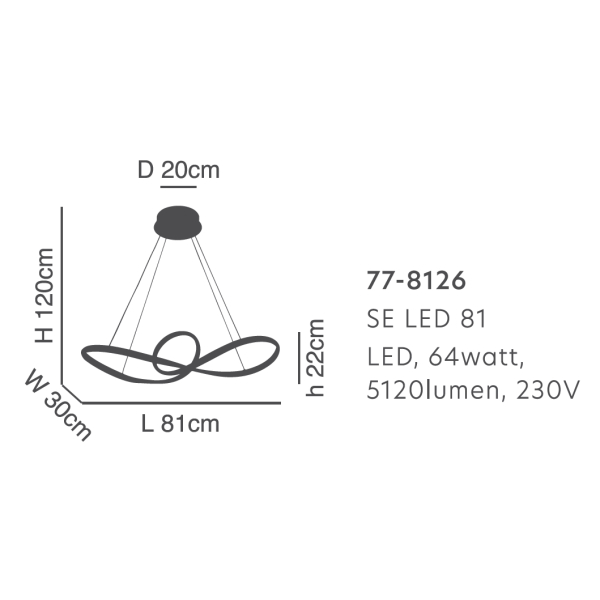 Φωτιστικό Οροφής Led Dimmable Homelighting Malbera 77-8126 Chrome