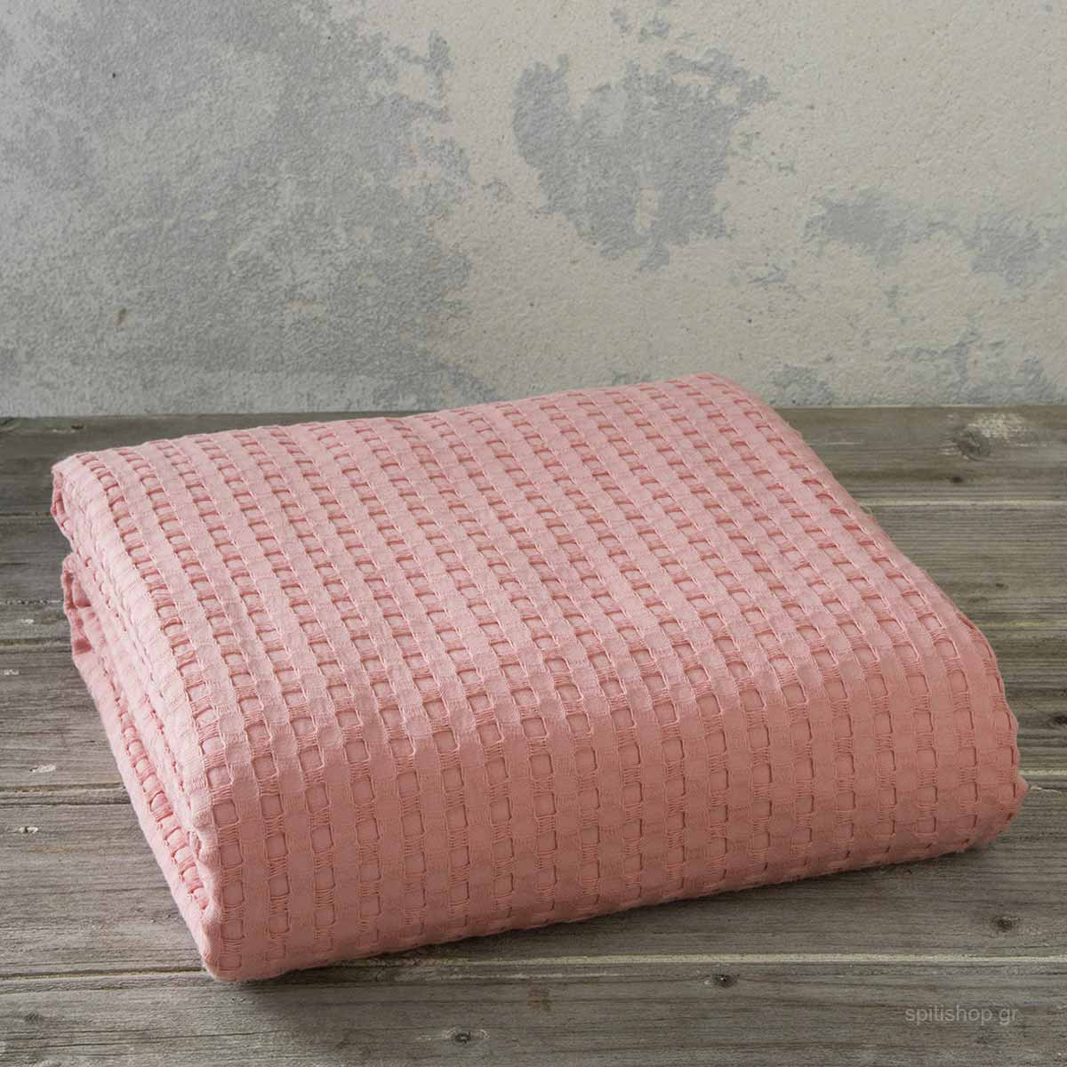 Κουβέρτα Πικέ Υπέρδιπλη Nima Bed Linen Habit Coral