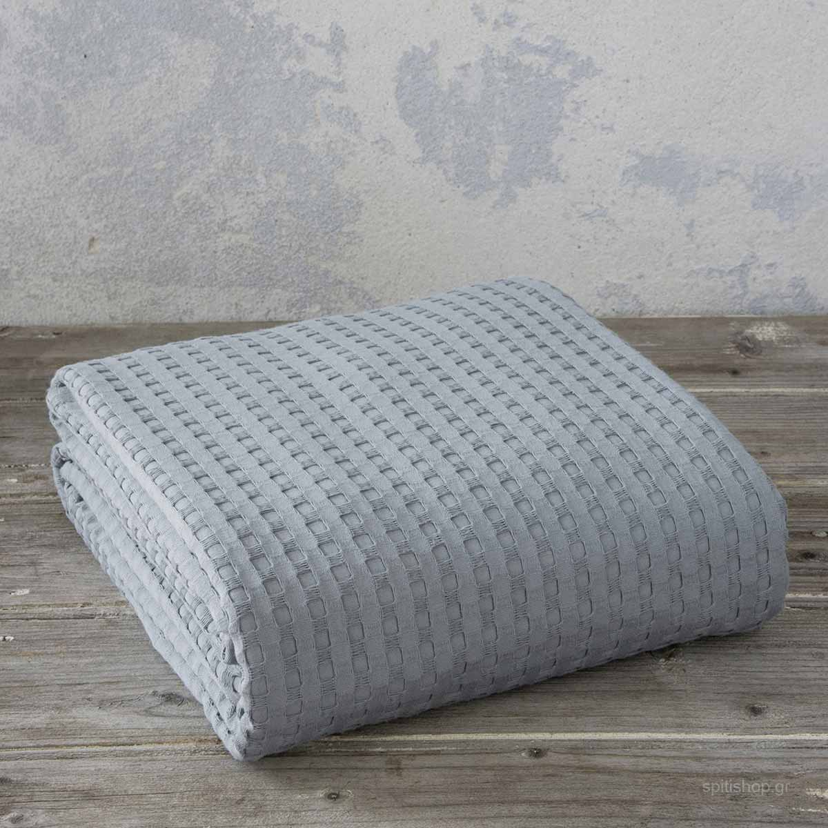 Κουβέρτα Πικέ Υπέρδιπλη Nima Bed Linen Habit Graphite