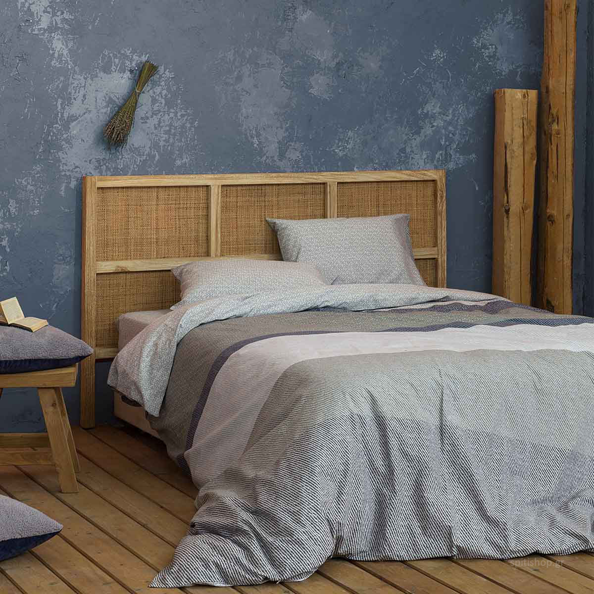 Πάπλωμα Μονό Nima Bed Linen Frame Grey