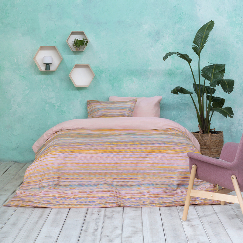 Σεντόνια Μονά (Σετ) Nima Bed Linen Samira Pink