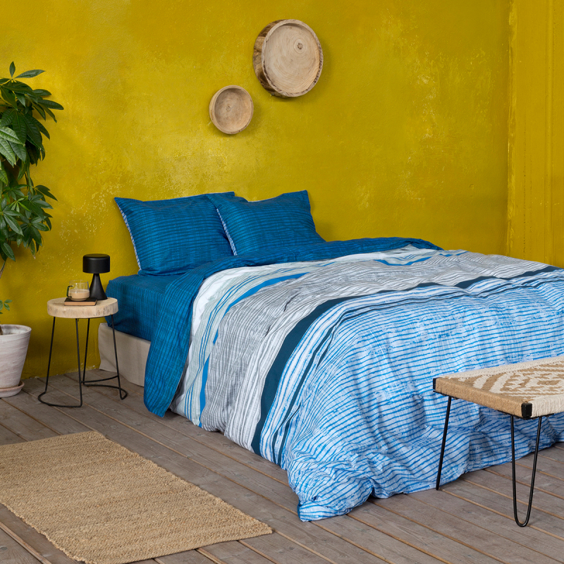 Σεντόνια Μονά (Σετ) Nima Bed Linen Boss Blue