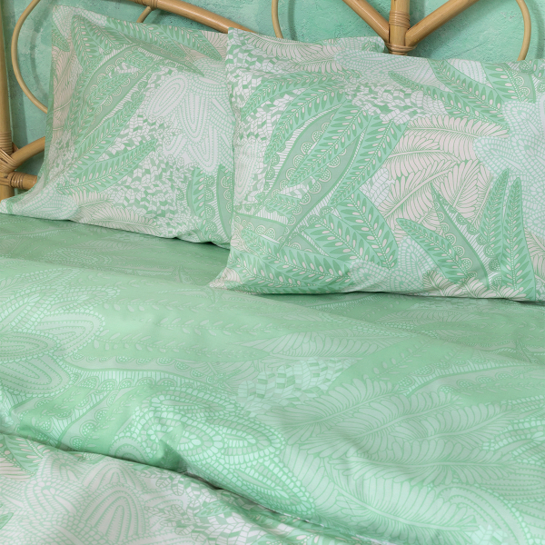 Σεντόνια King Size (Σετ) Nima Bed Linen Aissa Jungle Green