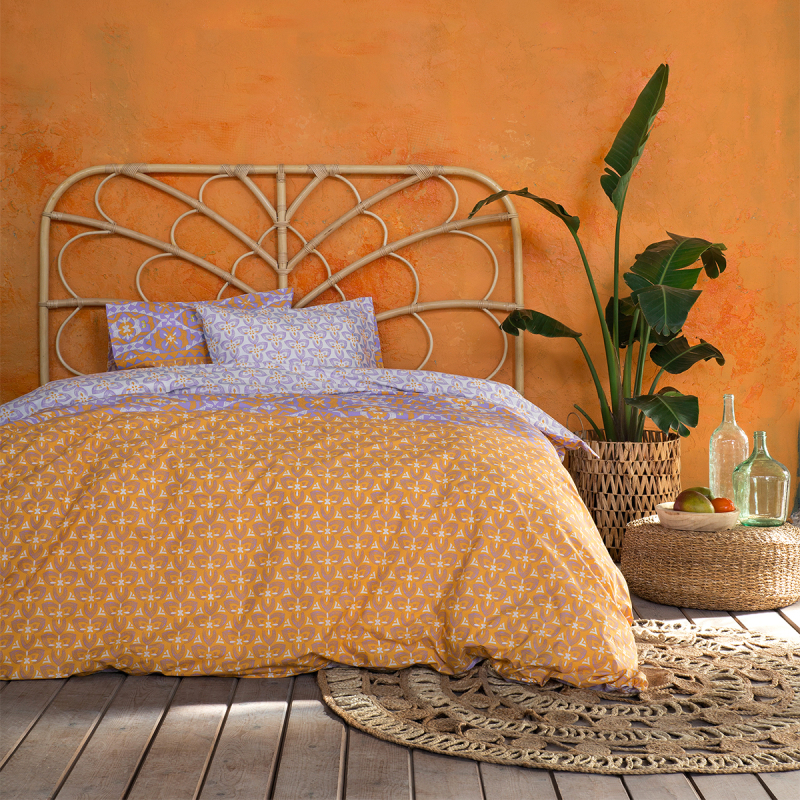 Σεντόνια Μονά (Σετ) Nima Bed Linen Imane Deep Orange