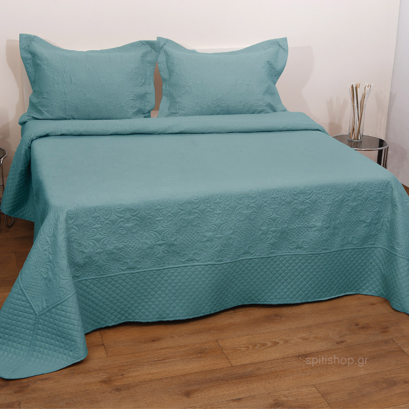 Κουβερλί Υπέρδιπλο (Σετ 220x240) Anna Riska Bedcover Olivia Lake Blue