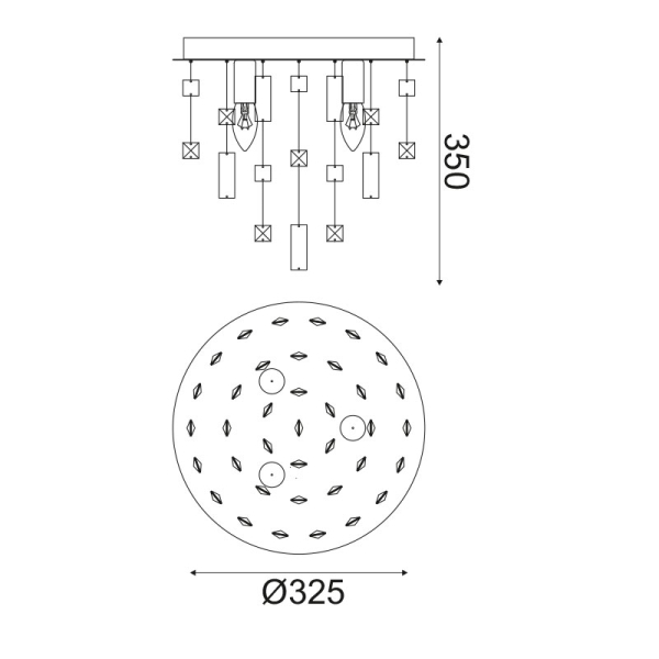 Φωτιστικό Πλαφονιέρα Aca Somer SOMER353C Chrome