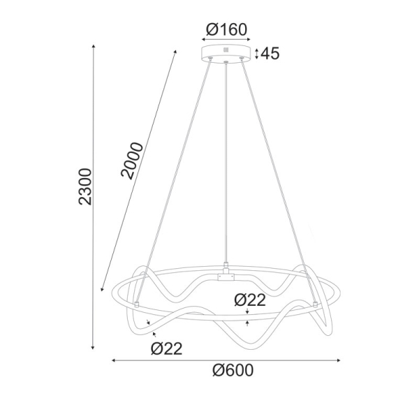 Φωτιστικό Οροφής Led Aca Kyma ZM36LEDP60BK Black