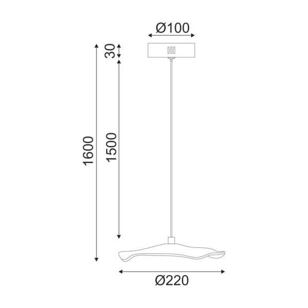 Φωτιστικό Οροφής Led Aca Ninfea ZM34LEDP22BR Brass