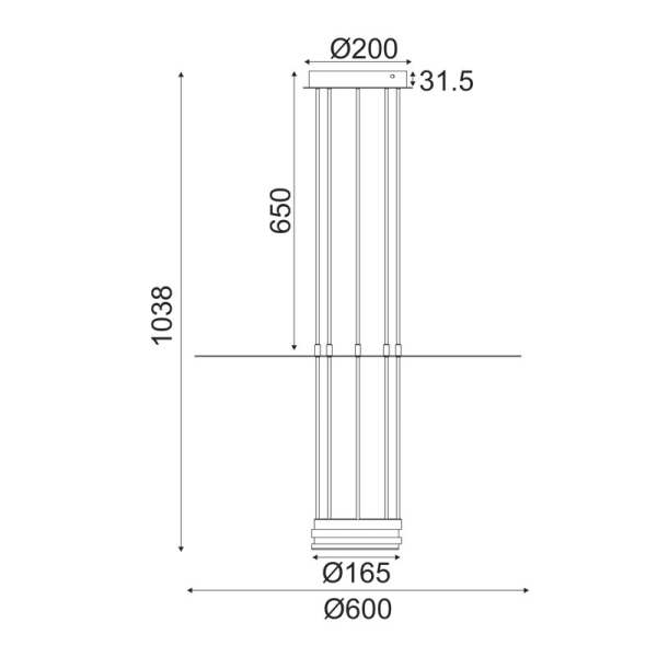 Φωτιστικό Οροφής Led Aca Elia YL1691LEDPBK Sand Black