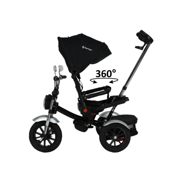 Ποδήλατο Τρίκυκλο (9+ Μηνών) Bebe Stars 360 Chopper 6 In 1 Black 814-188