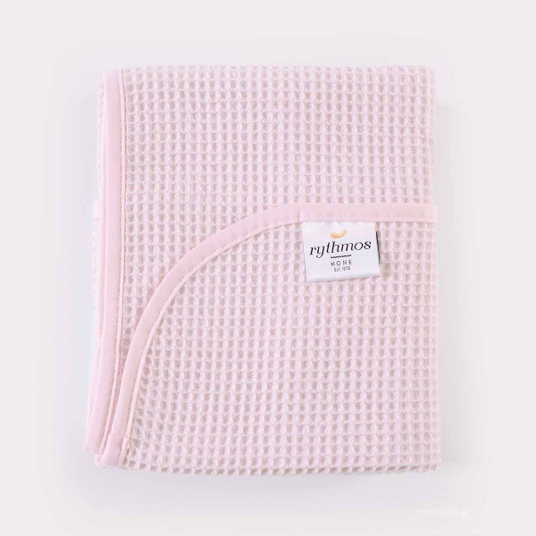 Κουβέρτα Πικέ Αγκαλιάς (80x90) Rythmos Sweety Pink