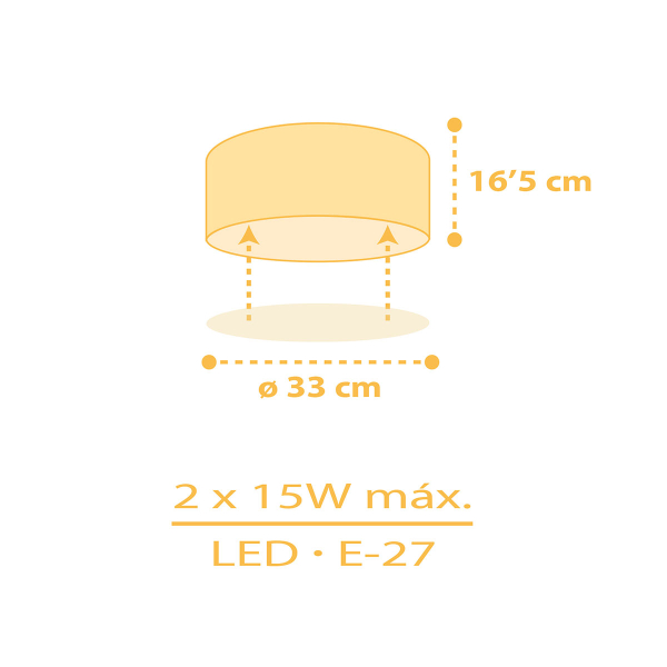 Παιδικό Φωτιστικό Πλαφονιέρα Ango Starlight Yellow 82216 A