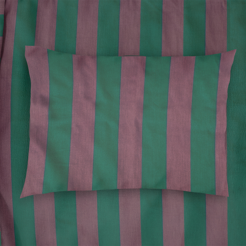 Μαξιλαροθήκη (50x70) Dimcol Stripes 156 Green/Antique