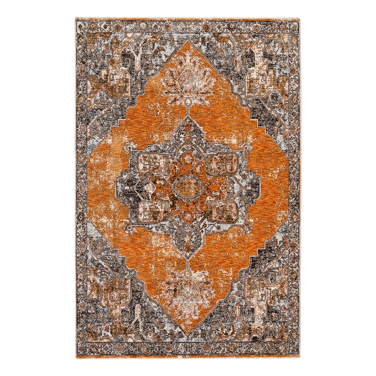 Χαλί (140×200) Βιοκαρπέτ Naf Naf Amaro S373B Brown/Multi Grey