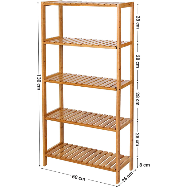 Ραφιέρα Δαπέδου 5 Θέσεων (60x26x130) Vasagle BCB35Y