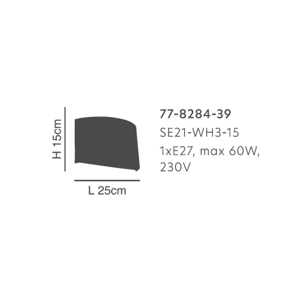 Απλίκα Τοίχου Homelighting Seraph 77-8284 White