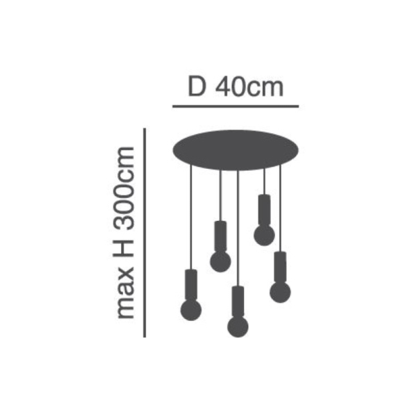 Φωτιστικό Οροφής Πολύφωτο Homelighting Adept Tube 77-8390 Nickel Matt