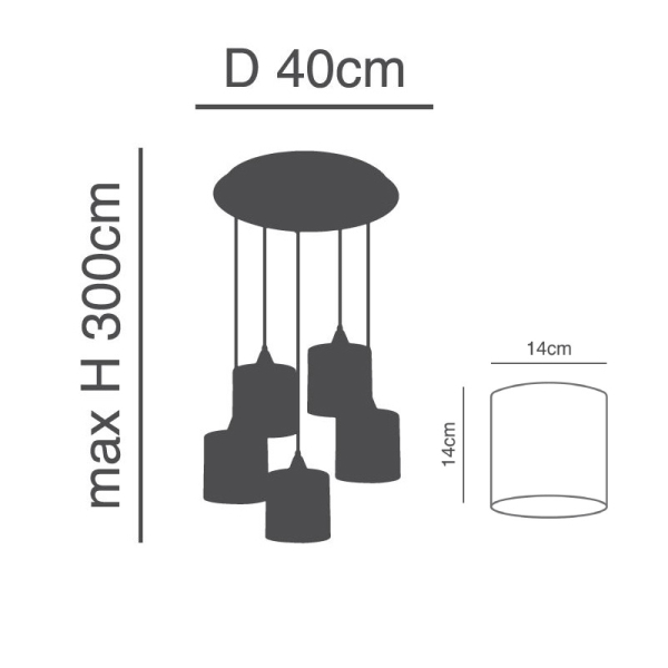 Φωτιστικό Οροφής Πολύφωτο Homelighting 77-8419 Nickel/White