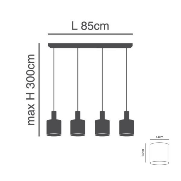 Φωτιστικό Οροφής Πολύφωτο Homelighting 77-8427 Nickel/Grey