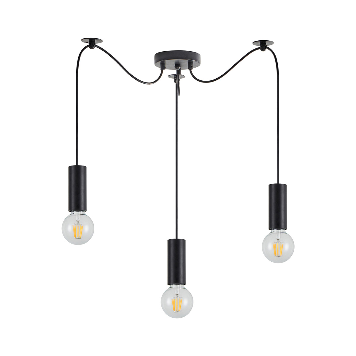 Φωτιστικό Οροφής Τρίφωτο Homelighting Adept Tube 77-8478 Black