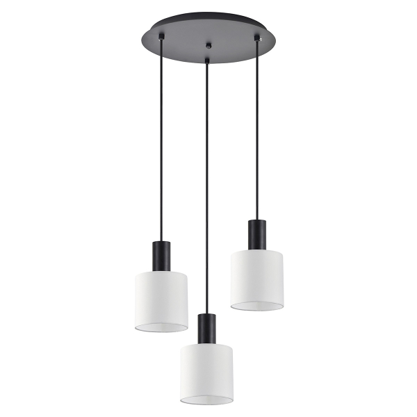 Φωτιστικό Οροφής Τρίφωτο Homelighting 77-8509 Black/White