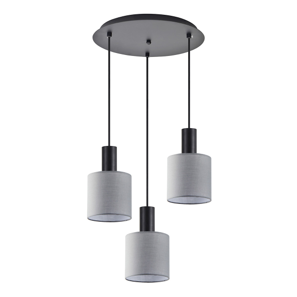 Φωτιστικό Οροφής Τρίφωτο Homelighting 77-8516 Black/Grey