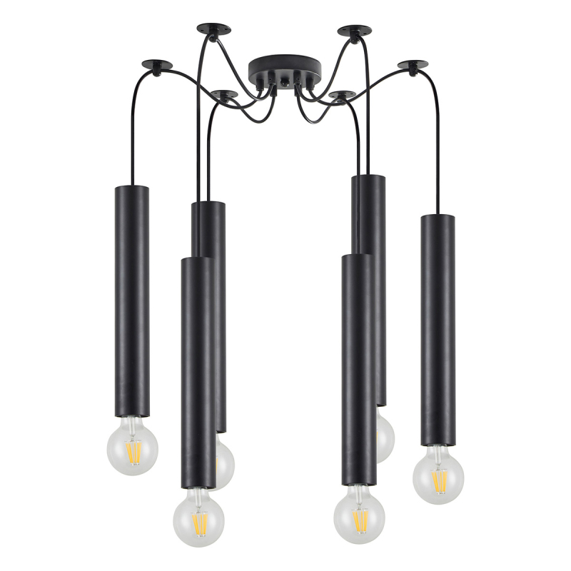 Φωτιστικό Οροφής Πολύφωτο Homelighting Adept Tube 77-8669 Black