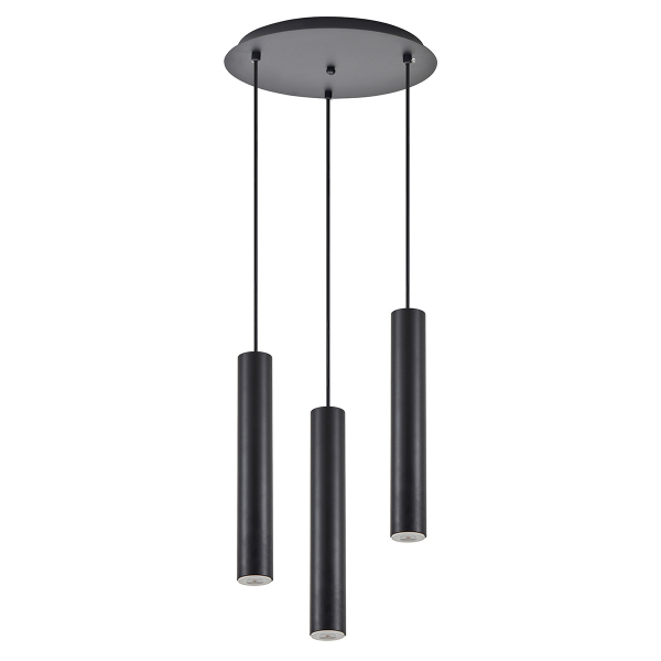 Φωτιστικό Οροφής Τρίφωτο Homelighting Adept Tube 77-8672 Black