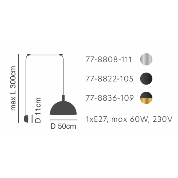 Απλίκα Τοίχου Homelighting 77-8808 Nickel/Black