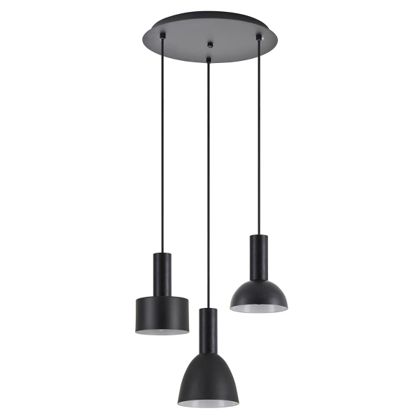 Φωτιστικό Οροφής Τρίφωτο Homelighting 77-8910 Flex Black