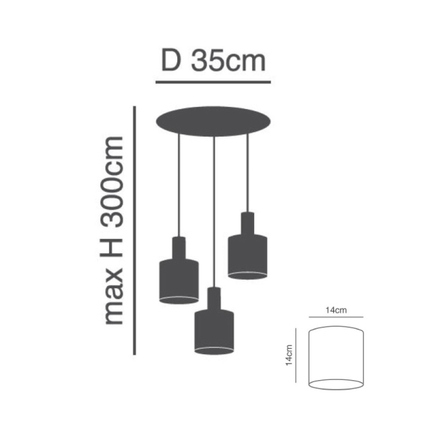 Φωτιστικό Οροφής Τρίφωτο Homelighting 77-8915 Flex Black