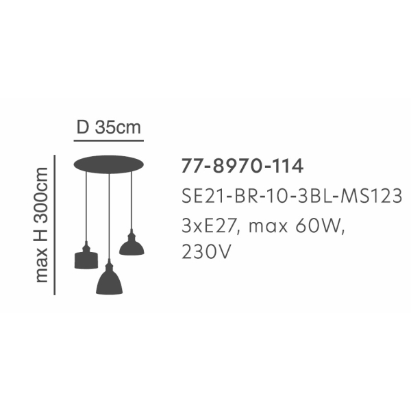 Φωτιστικό Οροφής Πολύφωτο Homelighting Magnum Flex 77-8970