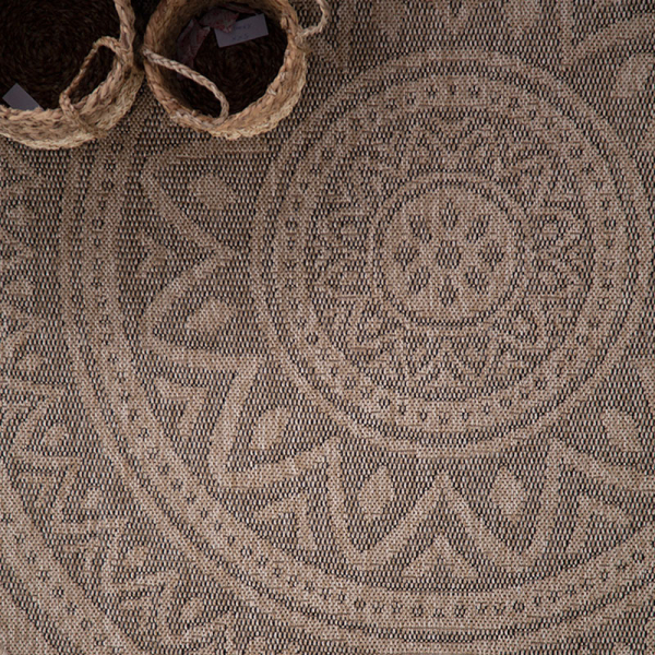 Στρογγυλό Χαλί Καλοκαιρινό (Φ160) Royal Carpet Avanos 8871 Black