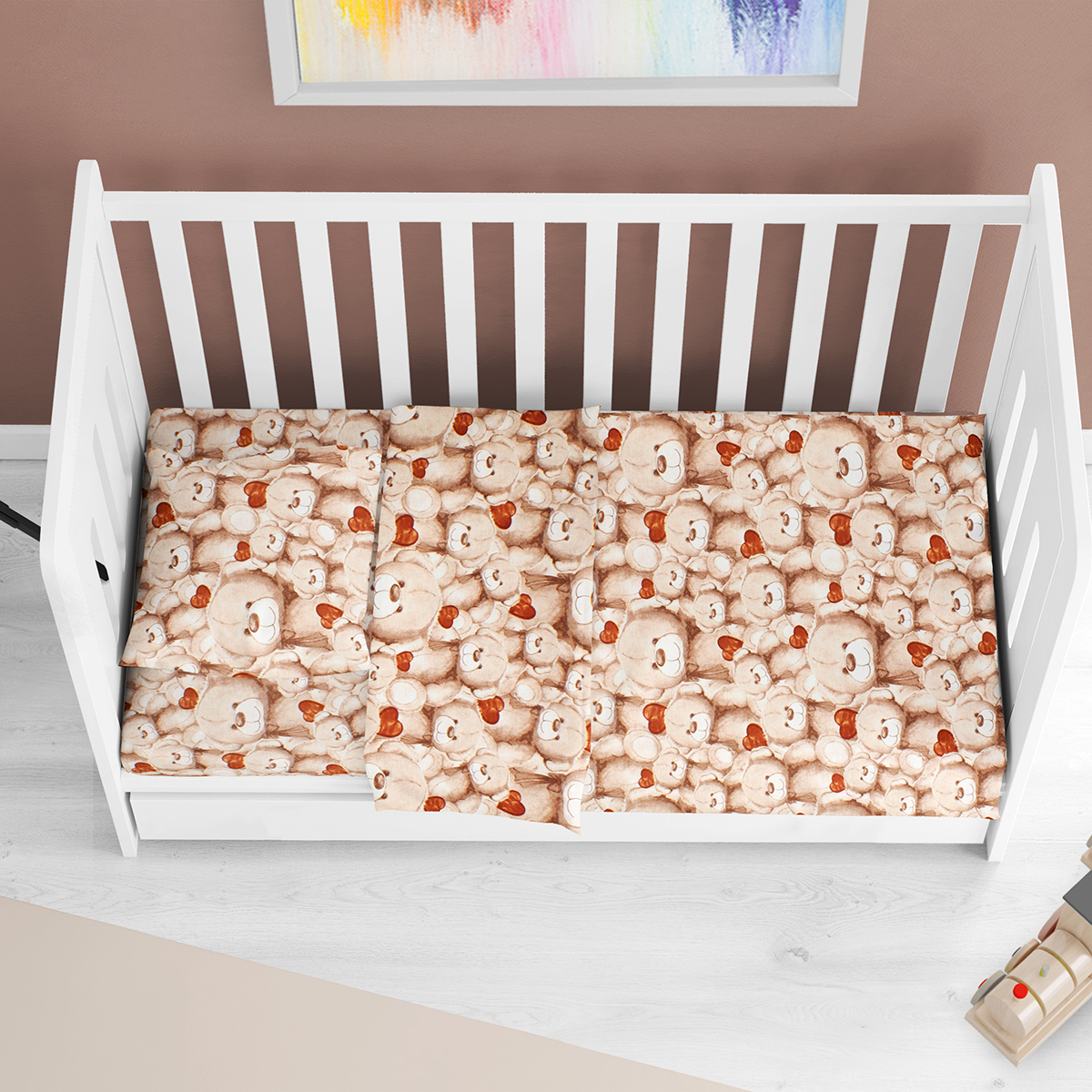 Πάπλωμα Κούνιας (120×160) Dimcol Teddy Bear 535 Beige