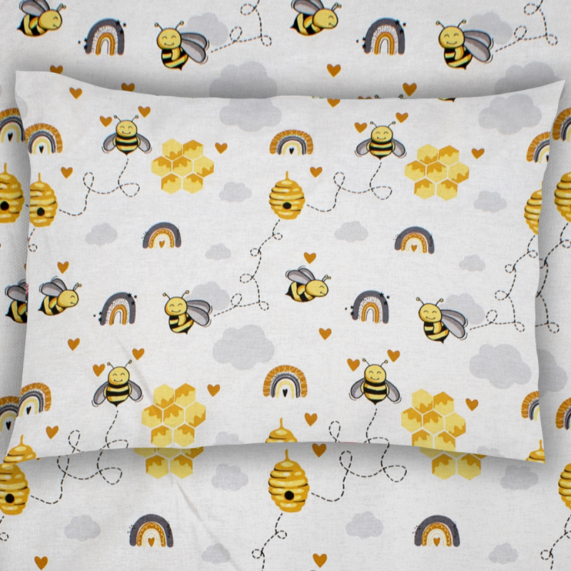 Μαξιλαροθήκη (50x70) Dimcol 545 Honey Bee White-Yellow