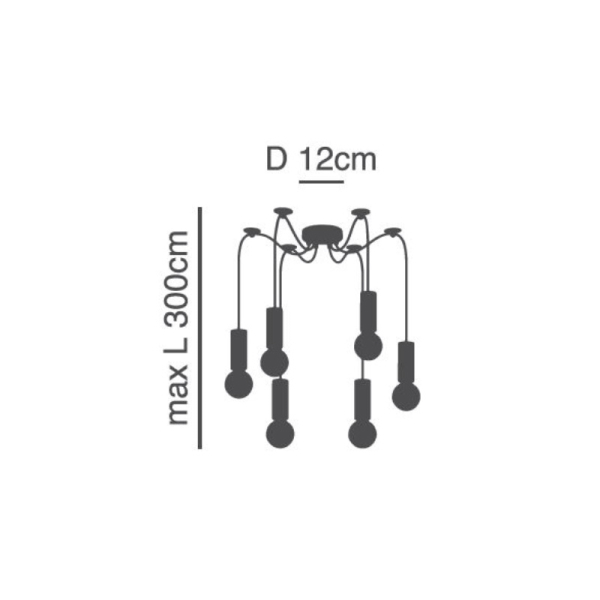 Φωτιστικό Οροφής Πολύφωτο Homelighting Adept Tube 77-8386 Nickel Matt