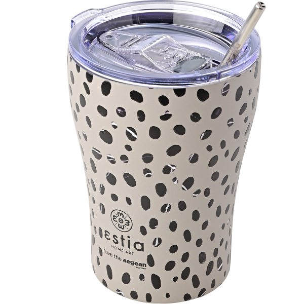 Ποτήρι Θερμός 350ml Estia Save The Aegean Leopard Taupe 01-16852