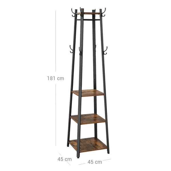 Καλόγερος Ρούχων Με Ράφια (45x45x181) Vasagle LCR80X