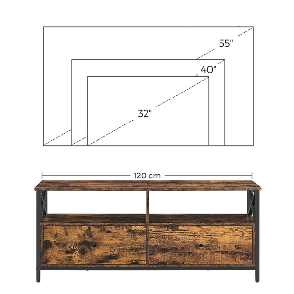 Έπιπλο Τηλεόρασης (120x40x50) Vasagle LTV300B01